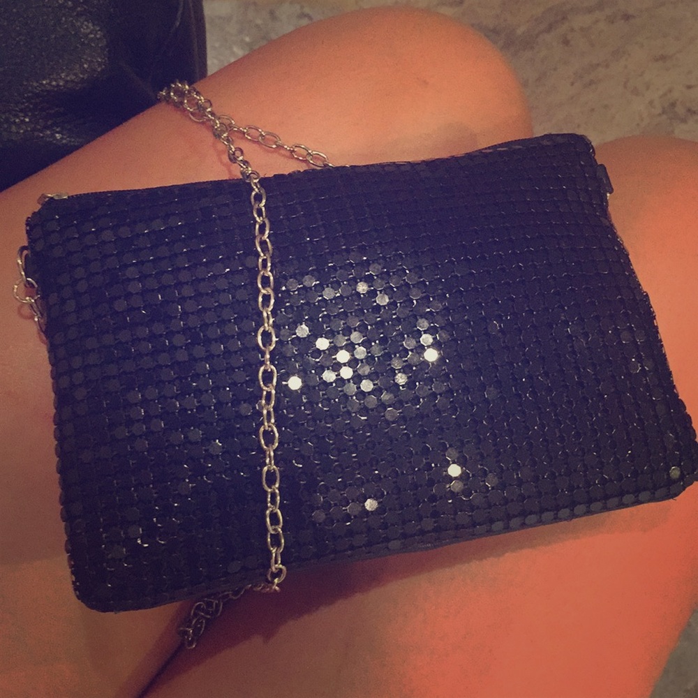 Black sparkly small purse